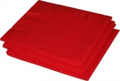 Merkloos Wegwerp Servetten - 33x33 Cm - Rood - 20 Stuks