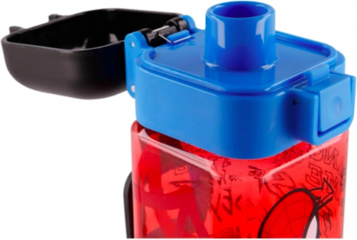 Star Spiderman 3 Vak Brooddoos / Broodtrommel + Grote Tritan Vierkante Drinkfles - 550 Ml 4 Star Spiderman 3 Vak Brooddoos / Broodtrommel + Grote Tritan Vierkante Drinkfles - 550 Ml - Afbeelding 2