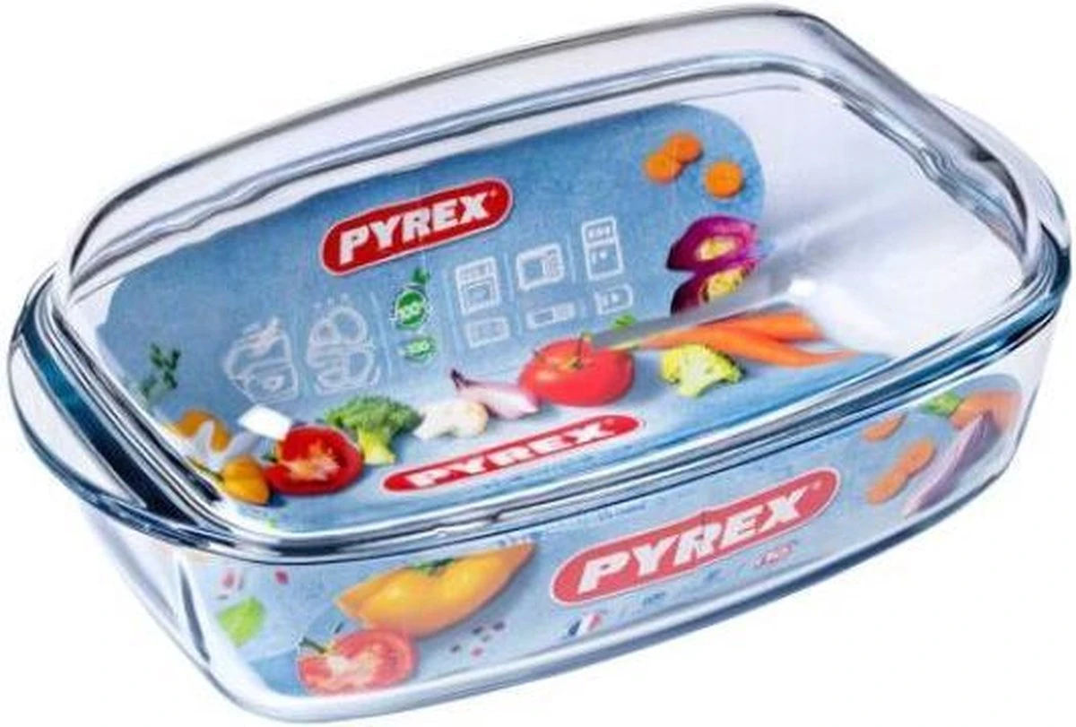 Pyrex - Essentials Schaal Rechthoek Met Deksel 6,5 Liter - Transparant 5 Pyrex - Essentials Schaal Rechthoek Met Deksel 6,5 Liter - Transparant - Afbeelding 3