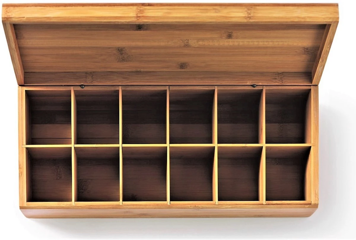 Theedoos Bamboe - Thee - 12 Vaks 3 Theedoos Bamboe - Thee - 12 Vaks