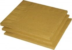 Merkloos 40x Gouden Servetten 33 X 33 Cm - Goud Thema Tafeldecoratie Servetten