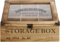 Merkloos Houten Theekist - 9-vaks Theedoos 10 Merkloos Houten Theekist - 9-vaks Theedoos -Aigostar winkel 1200x853