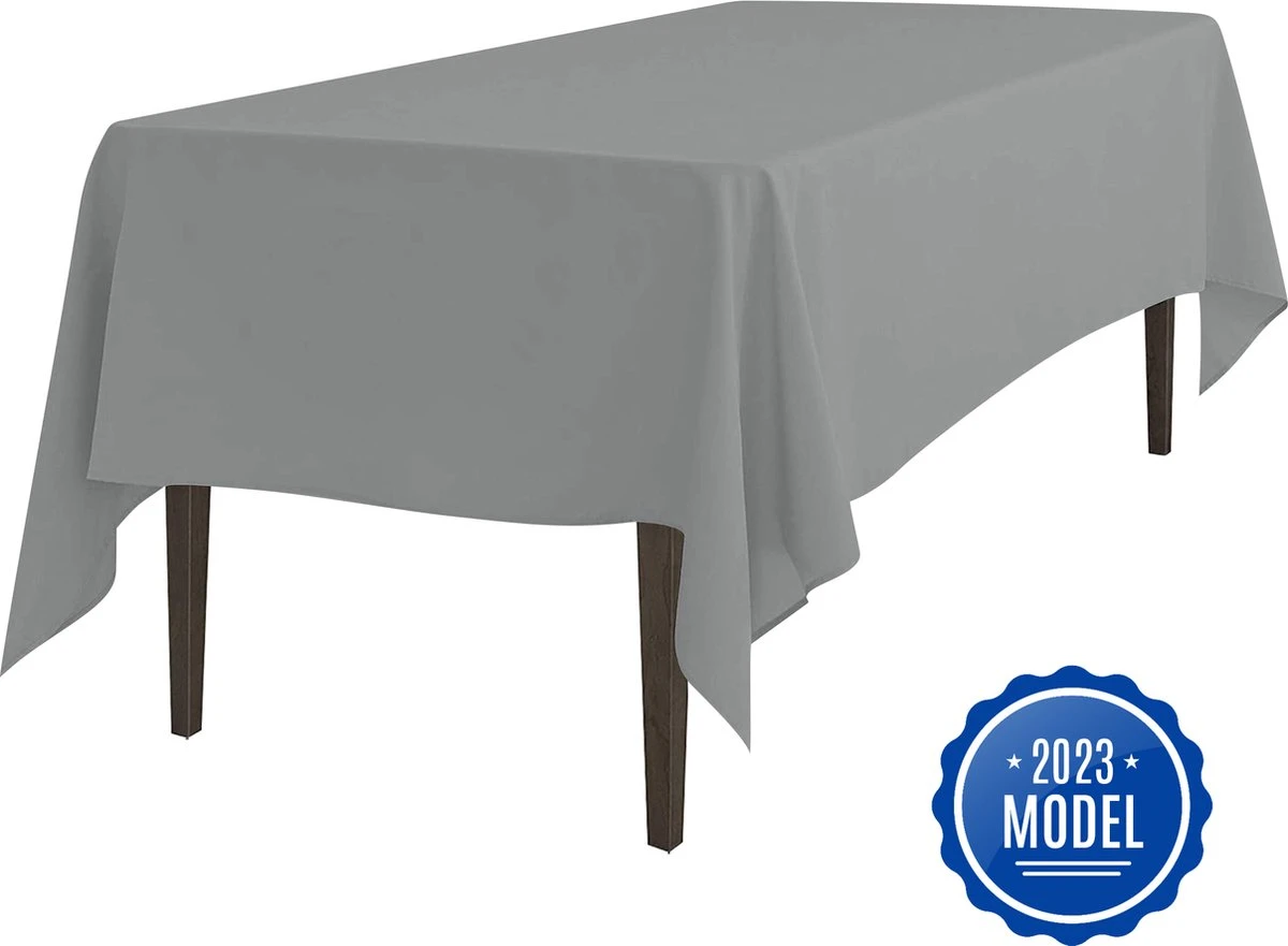 WITTS Luxe Tafelkleed - Hoge Kwaliteit/ Waterafstotend - Tafellaken - Grijs - 259x152 CM - Tafelzeil - Tafelkleed Katoen 3 WITTS Luxe Tafelkleed - Hoge Kwaliteit/ Waterafstotend - Tafellaken - Grijs - 259x152 CM - Tafelzeil - Tafelkleed Katoen