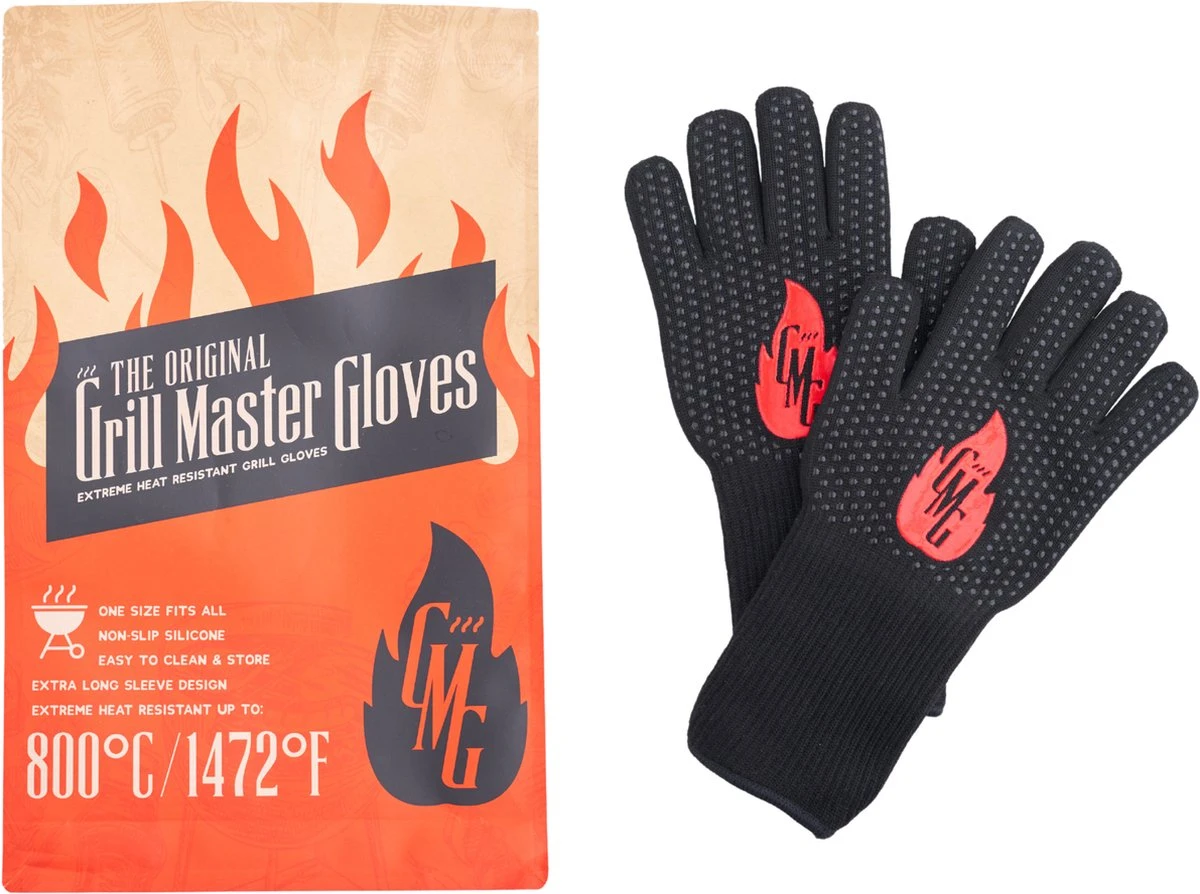 The Original Grill Master Gloves - Oven Handschoen - Hittebestendig - Tot 800 Graden Celsius - Grill Handschoen - Aramid - Oven - Gasfornuis - Koken - Cadeautip 5 The Original Grill Master Gloves - Oven Handschoen - Hittebestendig - Tot 800 Graden Celsius - Grill Handschoen - Aramid - Oven - Gasfornuis - Koken - Cadeautip - Afbeelding 3