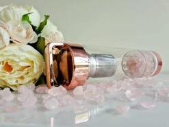 Duurzame Waterfles Met Kristal - Roségoud - Roestvrij Staal - Rozenkwarts Edelstenen - Verrijkt En Verzacht Water - Inclusief Thee/fruit Infuser - Edelstenen - 550 Ml - Waterfles - Drinkfles -Aigostar winkel 1200x900