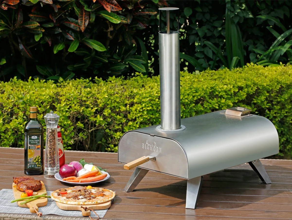 Bighorn Pizza Pellet Oven - Buiten - Draagbaar - Opvouwbaar - RVS - 15KG - 460° 4 Bighorn Pizza Pellet Oven - Buiten - Draagbaar - Opvouwbaar - RVS - 15KG - 460° - Afbeelding 2