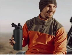 Drinkfles - Onyx Black - 1 Liter - Extra Dop Met Rietje & Drinktuit - Waterfles Met Rietje - Isoleerfles - BPA Vrij - Lekvrij 16 Drinkfles - Onyx Black - 1 Liter - Extra Dop Met Rietje & Drinktuit - Waterfles Met Rietje - Isoleerfles - BPA Vrij - Lekvrij -Aigostar winkel 1200x926