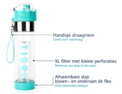 TIGR The Infuser - Drinkfles Met Fruitfilter - 100% BPA Vrij - 700ML – Blauw -Aigostar winkel 1200x928 3