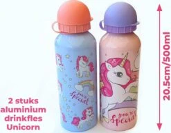 Drinkfles 2 Stuks Unicorn | Drinkflessen Eenhoorn Aluminium Kinderen | 500ml DB02 12 Drinkfles 2 Stuks Unicorn | Drinkflessen Eenhoorn Aluminium Kinderen | 500ml DB02 -Aigostar winkel 1200x939