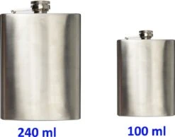 Lupine Heupfles - Zakflacon - Platvink - Veldfles - RVS - Set Van 2 -Aigostar winkel 1200x941