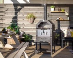 Merkloos MaxxGarden Pizza Oven - Smoker Barbecue Houtskool 45 X 65 X 158cm -Aigostar winkel 1200x956