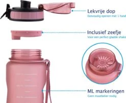 TIGR The Athlete - Drinkfles - Waterfles Met Fruit Filter - 1000ml - Rosé Goud - Met Mengbal Voor Shakes 11 TIGR The Athlete - Drinkfles - Waterfles Met Fruit Filter - 1000ml - Rosé Goud - Met Mengbal Voor Shakes -Aigostar winkel 1200x981 1
