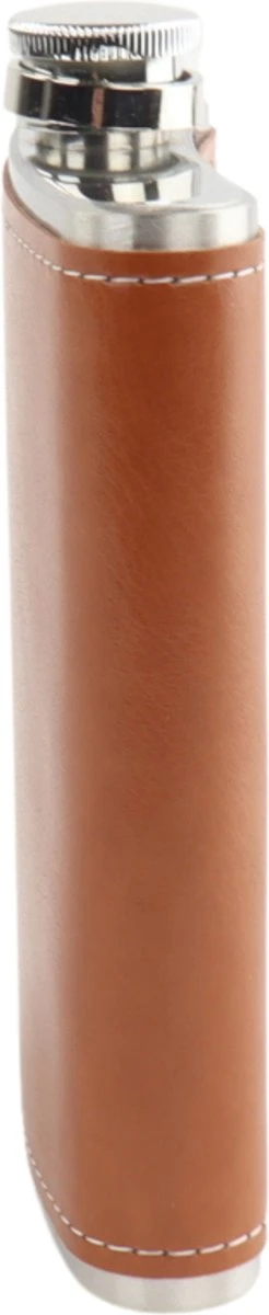 Orange85 Heupfles - Flacon - 224 Ml - Leatherlook - Bruin 4 Orange85 Heupfles - Flacon - 224 Ml - Leatherlook - Bruin - Afbeelding 2