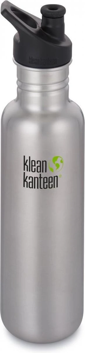 Klean Kanteen Classic Drinkfles Sportcap - Brushed Stainless - 800 Ml 6 Klean Kanteen Classic Drinkfles Sportcap - Brushed Stainless - 800 Ml - Afbeelding 4