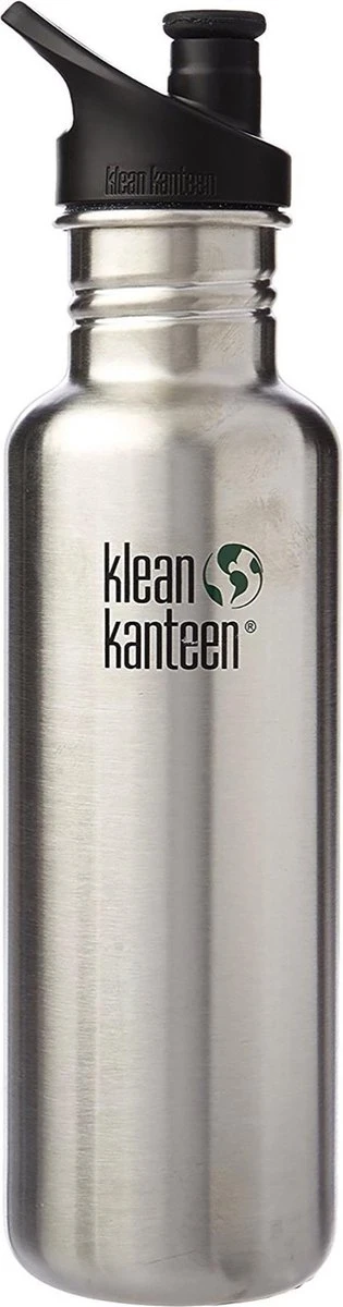 Klean Kanteen Classic Drinkfles Sportcap - Brushed Stainless - 800 Ml 4 Klean Kanteen Classic Drinkfles Sportcap - Brushed Stainless - 800 Ml - Afbeelding 2