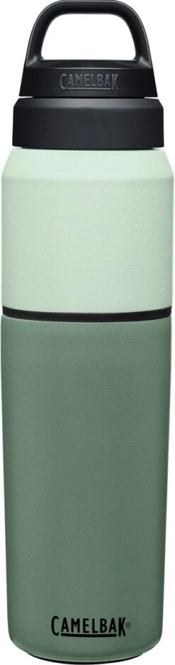 CamelBak Multibev Vacuum SS - Waterfles Met Afneembare Koffie / Theebeker - 650 Ml + 500 Ml - Groen / Mint (Moss / Mint)