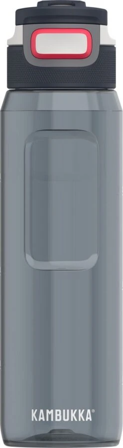 Kambukka Elton Drinkfles 1L - Graphite Met 3-in-1 Lid En Makkelijke Reiniging