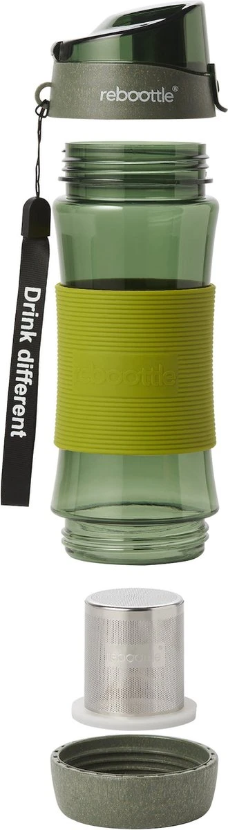 Reboottle - Tea - Drinkfles Met Theefilter - Thee Infuser - Theefles - 450ml - Beige/Rood 4 Reboottle - Tea - Drinkfles Met Theefilter - Thee Infuser - Theefles - 450ml - Beige/Rood - Afbeelding 2
