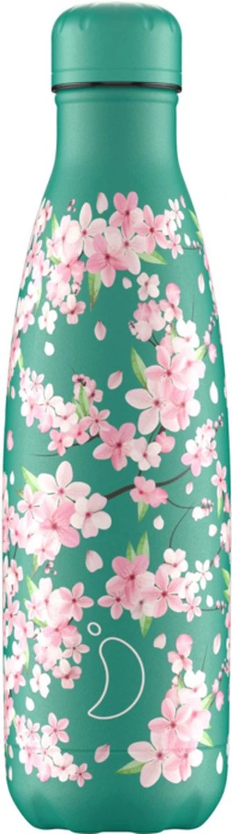 Chilly's Bottles - Cherry Blossoms - Drinkfles - 500ml - RVS 3 Chilly's Bottles - Cherry Blossoms - Drinkfles - 500ml - RVS