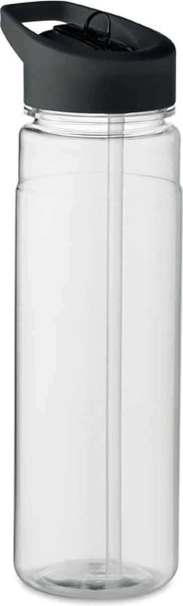 Merkloos Drinkfles Met Rietje - Waterfles - Drinkfles Volwassenen - Flip-top Deksel - RPET - Polypropyleen - 650ML - Zwart 5 Merkloos Drinkfles Met Rietje - Waterfles - Drinkfles Volwassenen - Flip-top Deksel - RPET - Polypropyleen - 650ML - Zwart - Afbeelding 3