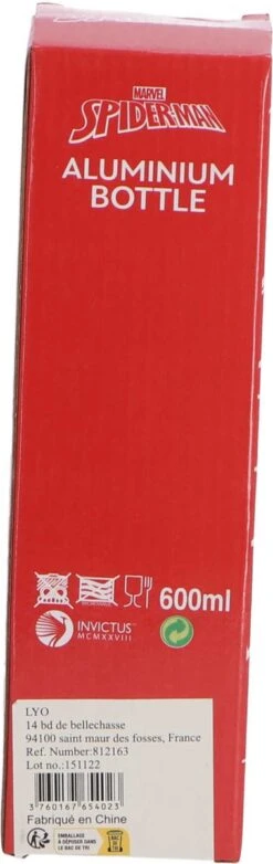 Drinkfles Spiderman-Aluminium-600ML -Aigostar winkel 379x1200 1