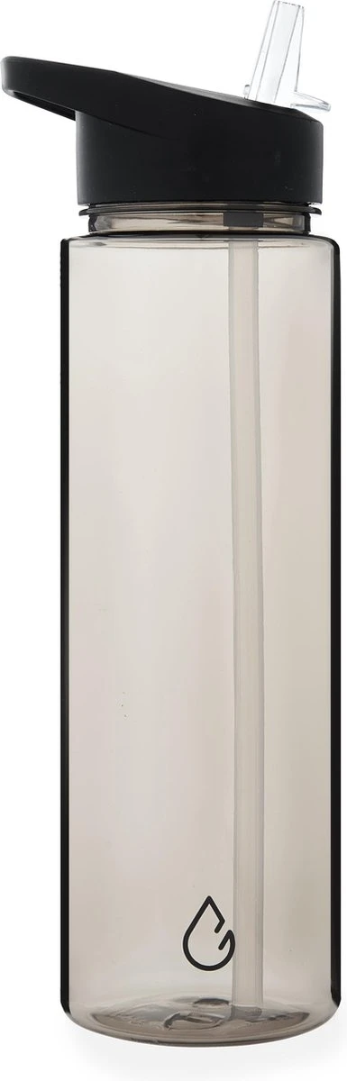 Wattamula - Milieuvriendelijke Waterfles Met Rietje - 700 ML - Taupe Transparant - Drinkfles 3 Wattamula - Milieuvriendelijke Waterfles Met Rietje - 700 ML - Taupe Transparant - Drinkfles