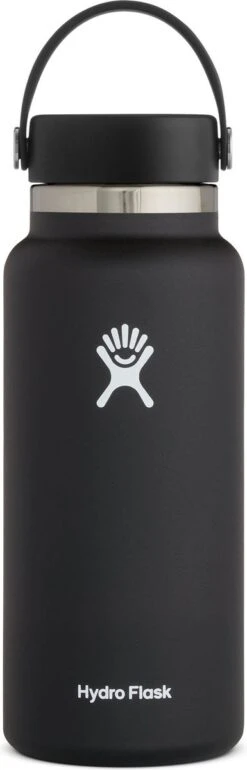 Aigostar winkel 27 Hydro Flask Wide Mouth Flex Cap Drinkfles (946 Ml) - Zwart