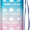 Merkloos Motivatie Waterfles - 1 Liter Fles - Waterfles Met Tijdmarkeringen - Inclusief Accessoires -Aigostar winkel 387x1200
