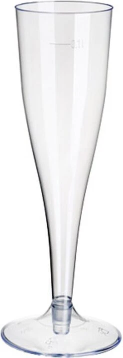 Champagne Glas Met Losse Voet 75/100ml (24 Stuks) Herbruikbaar.