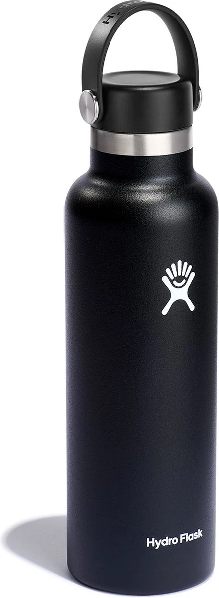 Hydro Flask Standard Mouth Flex Cap Drinkfles (621 Ml) - Zwart 4 Hydro Flask Standard Mouth Flex Cap Drinkfles (621 Ml) - Zwart - Afbeelding 2
