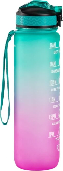 Personal Connected Motivatie Waterfles | Motiverende Drinkfles Met Tijdmarkering | Drinkbeker Met Rietje | Bidon Volwassenen | 1 Liter -Aigostar winkel 441x1200 2