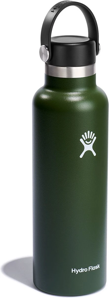 Hydro Flask Standard Mouth Flex Cap Drinkfles (621 Ml) - Olive 4 Hydro Flask Standard Mouth Flex Cap Drinkfles (621 Ml) - Olive - Afbeelding 2