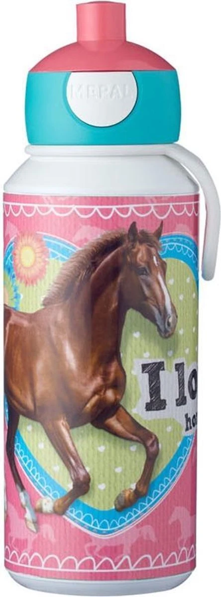 Mepal Campus Drinkfles Pop-up 400 Ml - My Horse 3 Mepal Campus Drinkfles Pop-up 400 Ml - My Horse