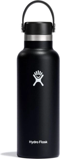 Hydro Flask Standard Mouth Flex Cap Drinkfles (532 Ml) - Zwart