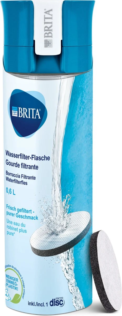 BRITA - Waterfilterfles VITAL - 0,6L - Blauw - Inclusief 1 MicroDisc Waterfilter 10 BRITA - Waterfilterfles VITAL - 0,6L - Blauw - Inclusief 1 MicroDisc Waterfilter - Afbeelding 8