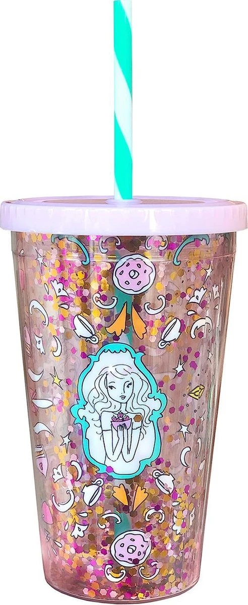 Jill Milkshake Beker - 0,5 L - Glitter 3 Jill Milkshake Beker - 0,5 L - Glitter