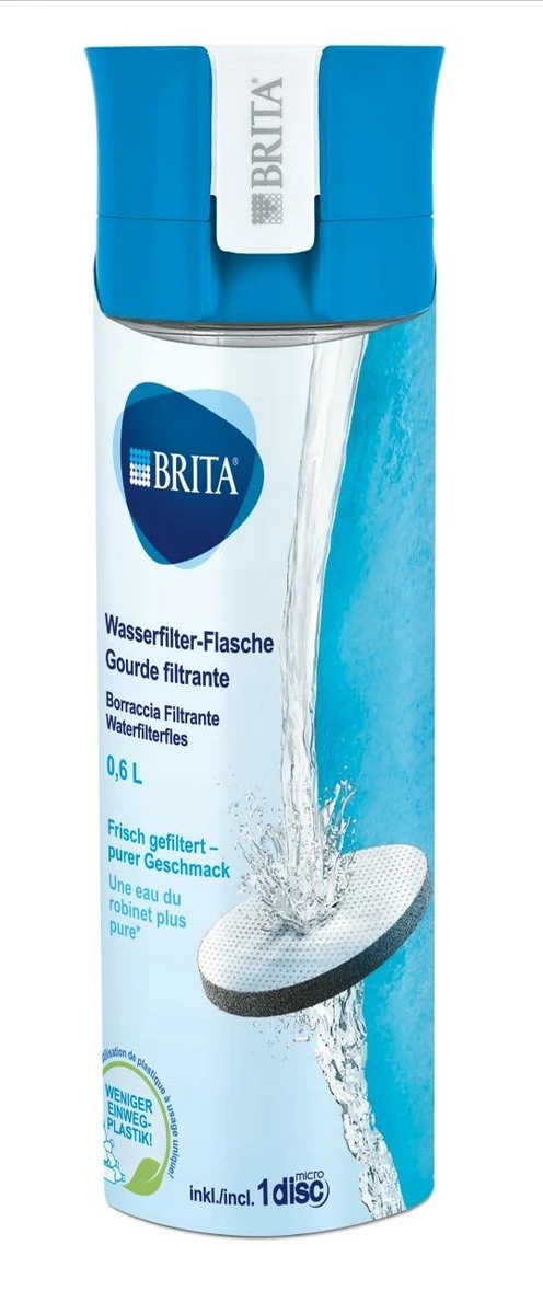 BRITA - Waterfilterfles VITAL - 0,6L - Blauw - Inclusief 1 MicroDisc Waterfilter 11 BRITA - Waterfilterfles VITAL - 0,6L - Blauw - Inclusief 1 MicroDisc Waterfilter - Afbeelding 9