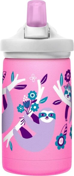 CamelBak Eddy+ Kids SST Vacuum Insulated - Isolatie Drinkfles - 350 Ml - Roze (Flowerchild Sloth) 8 CamelBak Eddy+ Kids SST Vacuum Insulated - Isolatie Drinkfles - 350 Ml - Roze (Flowerchild Sloth) -Aigostar winkel 503x1200