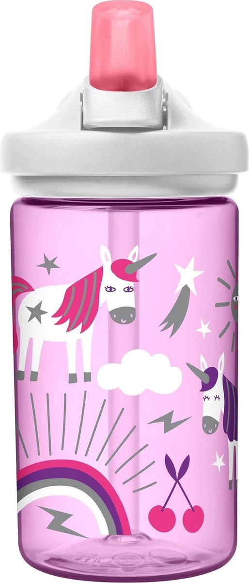 CamelBak Eddy+ Kids - Drinkfles - 400 Ml - Lila (Unicorn Party) 4 CamelBak Eddy+ Kids - Drinkfles - 400 Ml - Lila (Unicorn Party) - Afbeelding 2