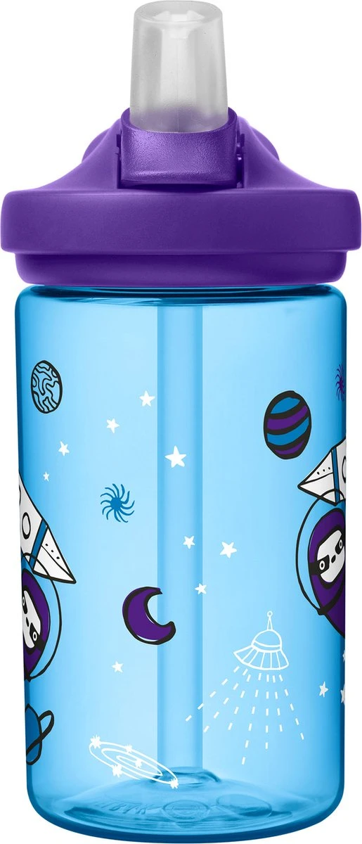 CamelBak Eddy+ Kids - Drinkfles - 400 Ml - Blauw (Sloths In Space) 6 CamelBak Eddy+ Kids - Drinkfles - 400 Ml - Blauw (Sloths In Space) - Afbeelding 4