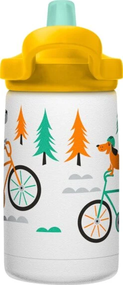 CamelBak Eddy+ Kids SST Vacuum Insulated - Isolatie Drinkfles - 350 Ml - Wit (Biking Dogs) 8 CamelBak Eddy+ Kids SST Vacuum Insulated - Isolatie Drinkfles - 350 Ml - Wit (Biking Dogs) -Aigostar winkel 518x1200 5