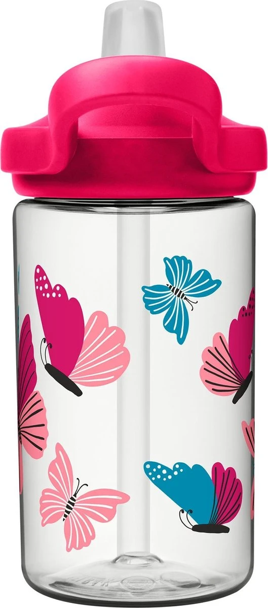 CamelBak Eddy+ Kids - Drinkfles - 400 Ml - Transparant (Colorblock Butterflies) 6 CamelBak Eddy+ Kids - Drinkfles - 400 Ml - Transparant (Colorblock Butterflies) - Afbeelding 4
