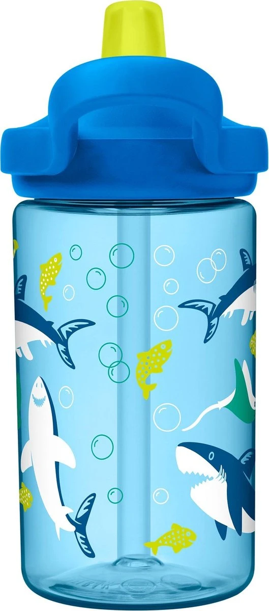 CamelBak Eddy+ Kids - Drinkfles - 400 Ml - Blauw (Sharks And Rays) 6 CamelBak Eddy+ Kids - Drinkfles - 400 Ml - Blauw (Sharks And Rays) - Afbeelding 4