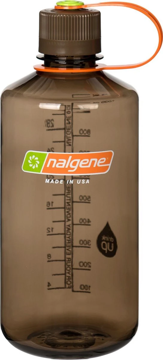 Nalgene Narrow Mouth Bottle - Drinkfles - 1.0 Liter - BPA Free - Bruin/Oranje 3 Nalgene Narrow Mouth Bottle - Drinkfles - 1.0 Liter - BPA Free - Bruin/Oranje
