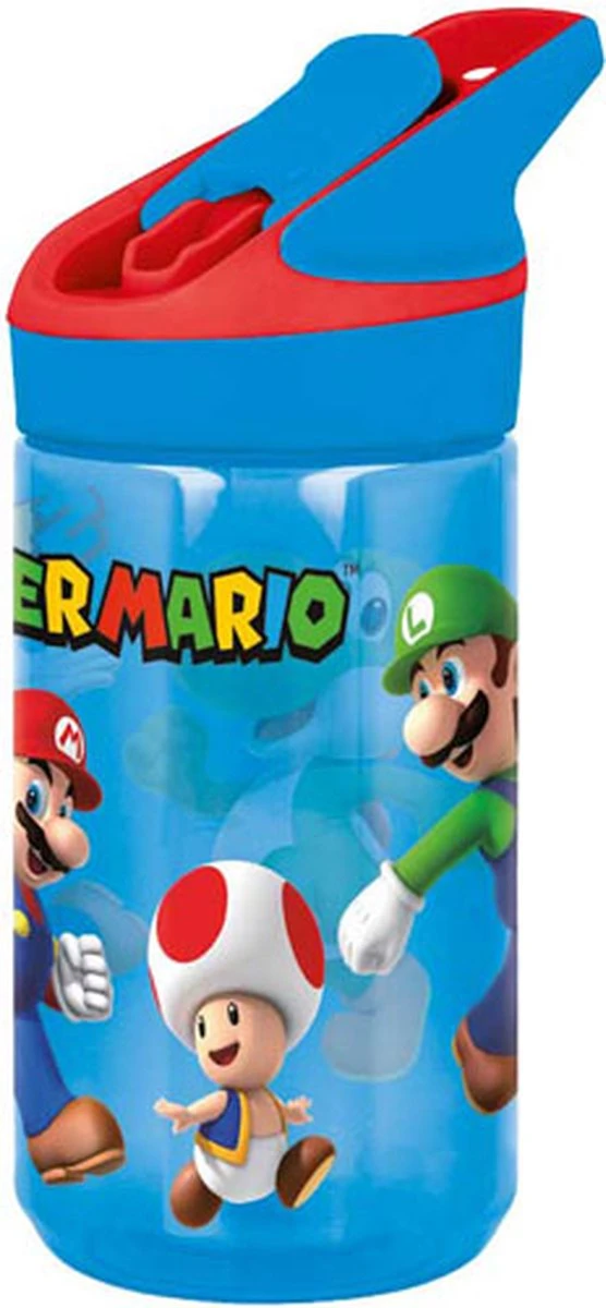 Super Mario Tritan Drinkfles / Waterfles 480 Ml - 18 Cm Hoog 5 Super Mario Tritan Drinkfles / Waterfles 480 Ml - 18 Cm Hoog - Afbeelding 3