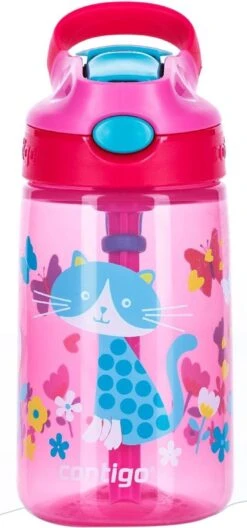 Contigo Gizmo Flip Drinkfles Kids - Cherry Cat Print - 420ml