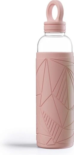 Libbey Waterfles - Glazen Drinkfles - 550 Ml - French Rose