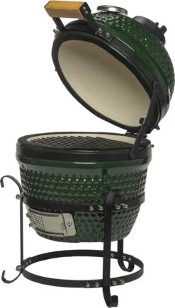 Patton Kamado Keramische Houtskoolbarbecue - 13" - Grilloppervlak Ø 28 Cm - Inclusief Heatdeflector - Groen -Aigostar winkel 682x1200 8