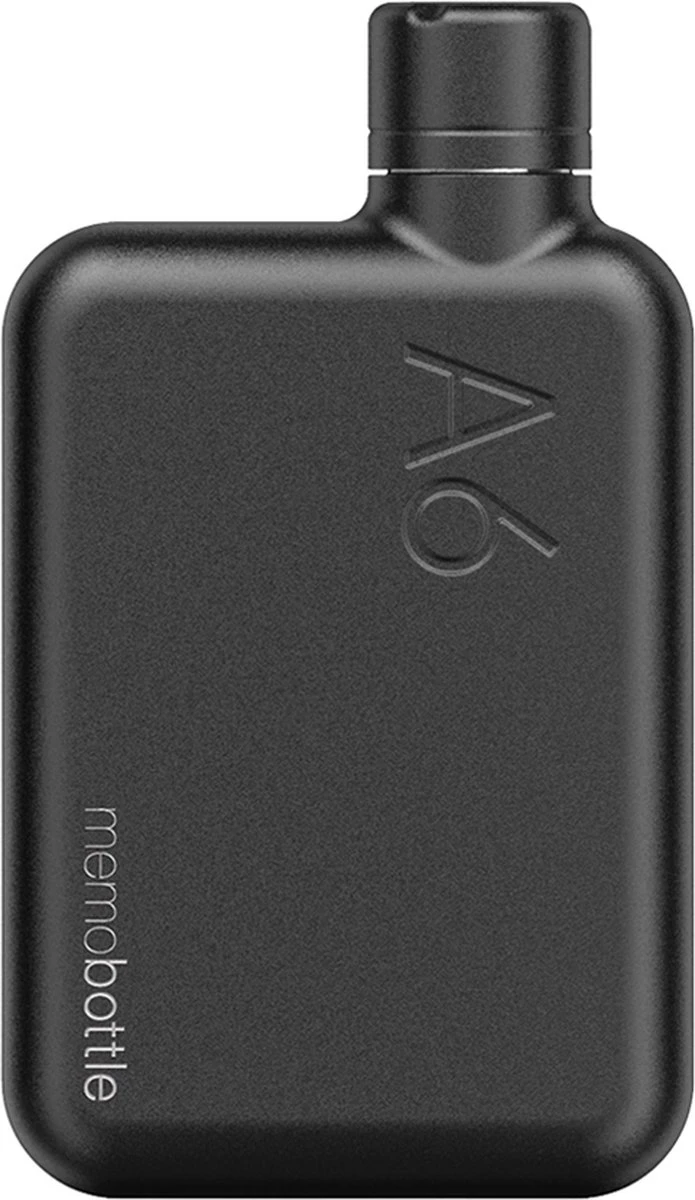 Memobottle A6 Bottle Stainless Steel 500ml Black 3 Memobottle A6 Bottle Stainless Steel 500ml Black