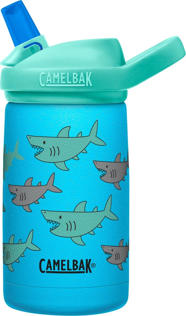 CamelBak Eddy+ Kids SST Vacuum Insulated - Isolatie Drinkfles - 350 Ml - Blauw (School Of Sharks) 3 CamelBak Eddy+ Kids SST Vacuum Insulated - Isolatie Drinkfles - 350 Ml - Blauw (School Of Sharks)